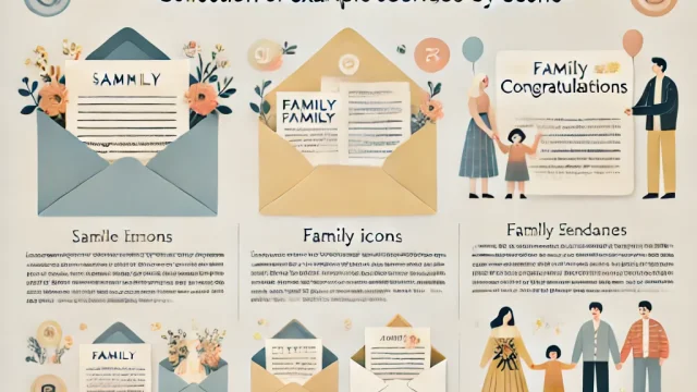 Sample emails for family congratulations｜Collection of example sentences by scene