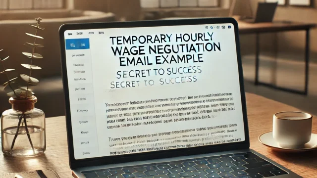 Temporary hourly wage negotiation email example Secret to success