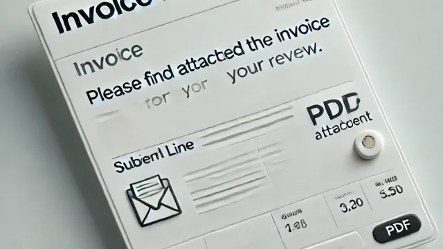 invoice pdf email example sentence