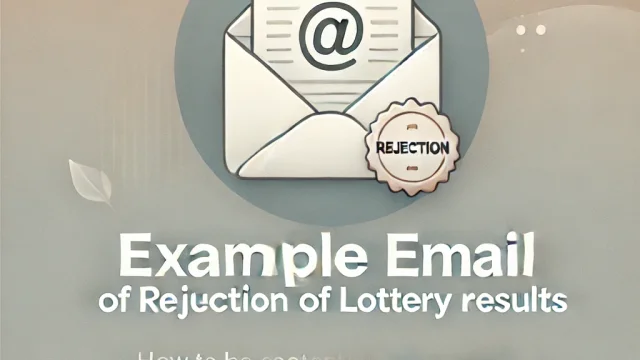 Example email of rejection of lottery results｜How to be considerate to applicants