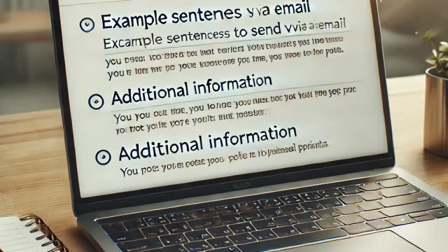 Example sentences to send via email Correct way to write and important points