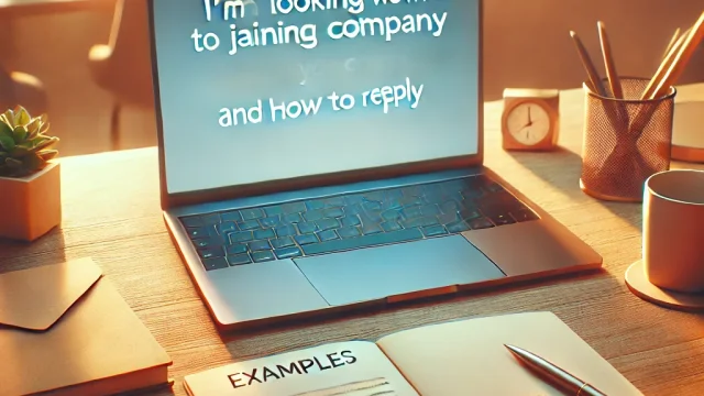 Examples of “I’m looking forward to joining your company” email example and how to reply