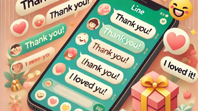 LINE example sentences for thanking a gift A collection of practical messages for each occasion to send to friends and family