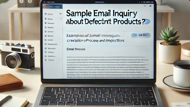 Sample email inquiry about defective products｜Explanation of creation process and precautions