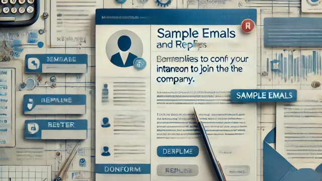 Sample emails and replies to confirm your intention to join the company