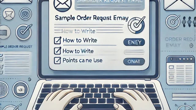 Sample order request email How to write and points that can be used in business situations