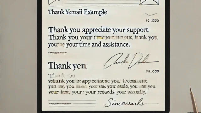 “Thank you” email example Usage and precautions in business situations