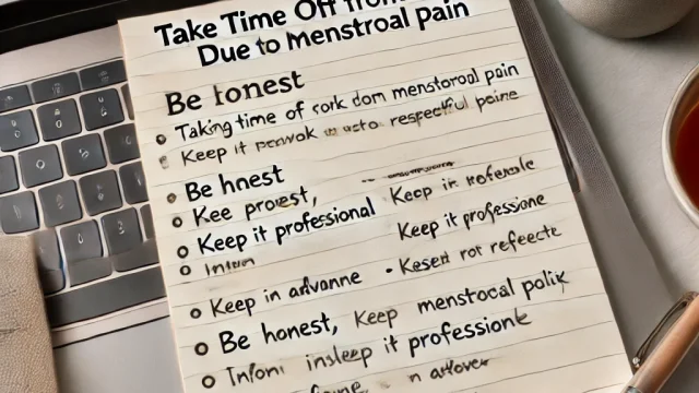 Example email about taking time off from work due to menstrual pain Points to note to avoid trouble