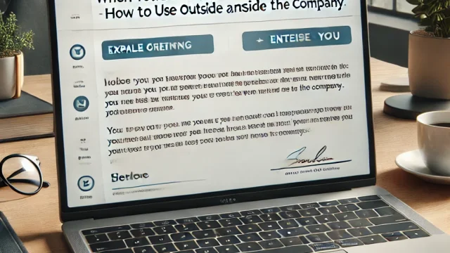 Example email when you don't know the person in charge How to use outside and inside the company