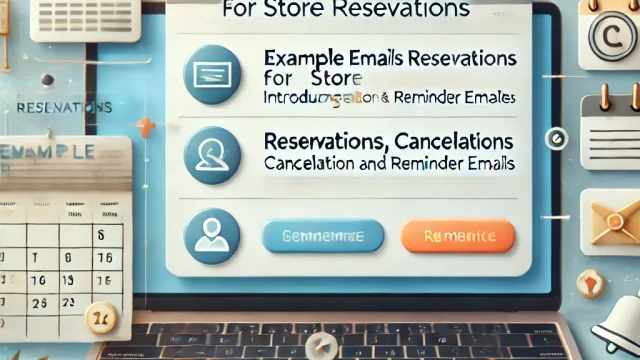 Example emails for store reservations Introducing cancellation and reminder emails