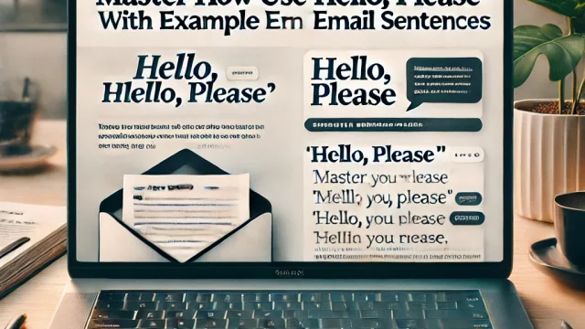 Master how to use Hello, please with example email sentences.