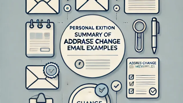 [Personal Edition] Summary of address change email examples