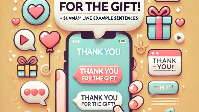 Thank you for the gift Summary of LINE example sentences