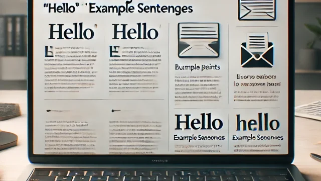 Summary of “Hello” email example sentences