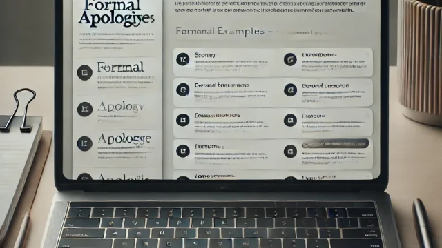 Summary of email examples for apologizing