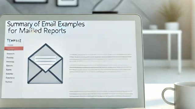 Summary of email examples for mailed reports