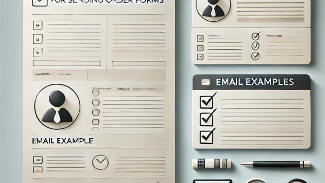 Summary of email examples for sending order forms