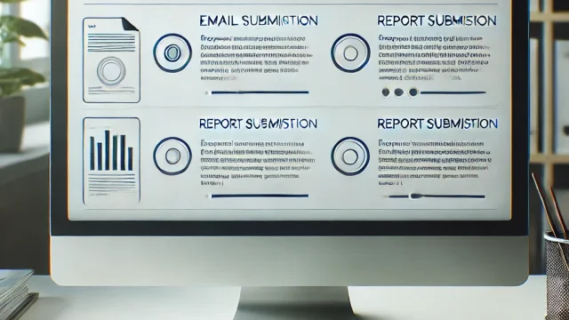 Summary of email examples for submitting a report