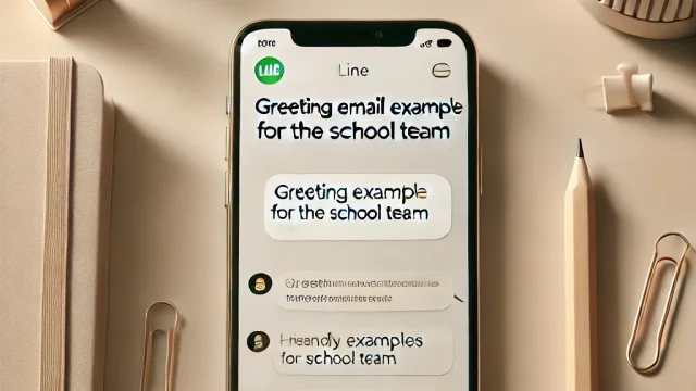 Greeting email example sentences for the school team｜Introducing standard example sentences that can be used on LINE