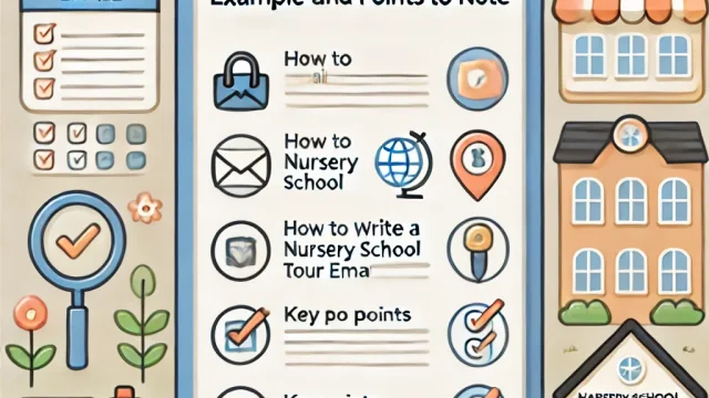 How to write a nursery school tour email example and points to note