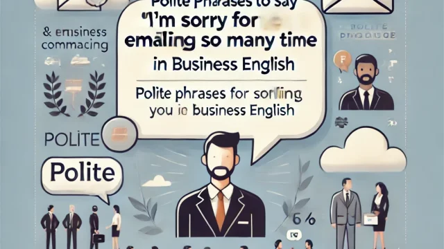 Polite phrases to say I'm sorry for emailing you so many times in business English