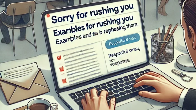 Sorry for rushing you Examples of business emails and tips for rephrasing them