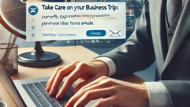 “Take care on your business trip” Honorific expressions and paraphrase ideas for business emails