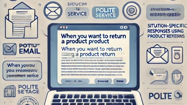 When you want to return a product Situation-specific responses using email example sentences