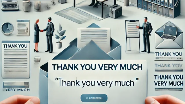 English example sentences for "Thank you very much" used at the end in different situations