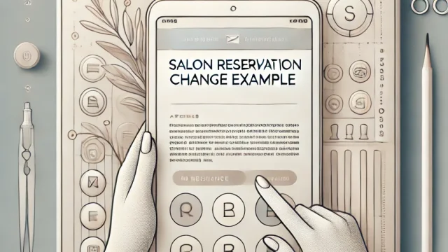 Salon reservation change email example