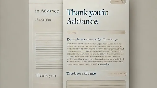 Summary Example sentences for using Thank you in advance at the end of an English email