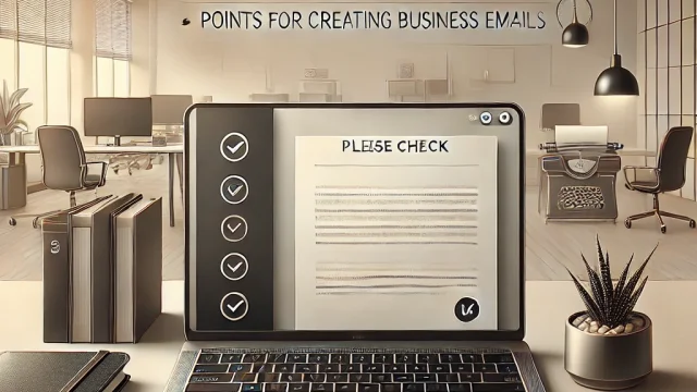 Please check｜Points for creating business emails