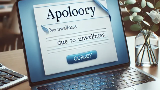 Apology for business emails [Unwell] Summary of external edition