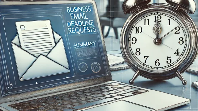 Summary of business email deadline requests