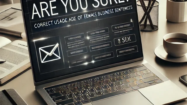 Are you sure Correct usage of business emails and example sentences