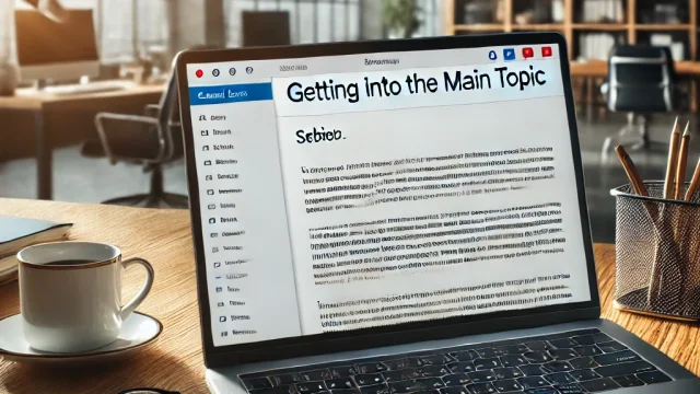 Business email｜What is the correct way to write when getting into the main topic