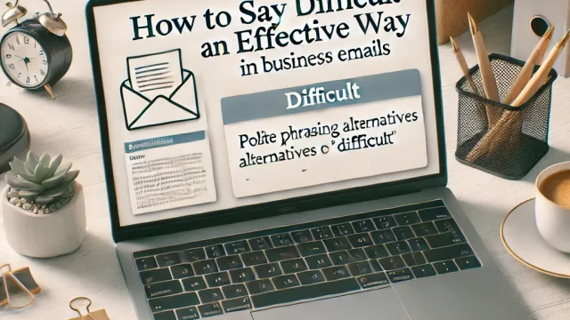 How to say difficult in an effective way in business emails