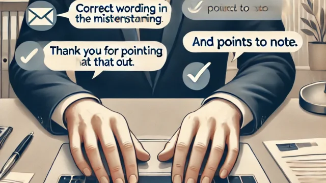 Misunderstandings Correct wording in business emails and points to note