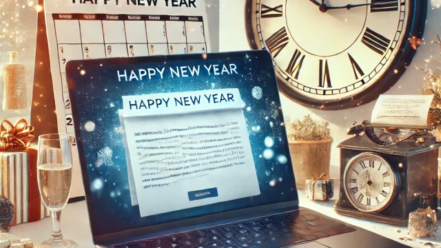 Happy New Year Business email examples and applications