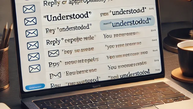 How to respond appropriately to business emails without using understood