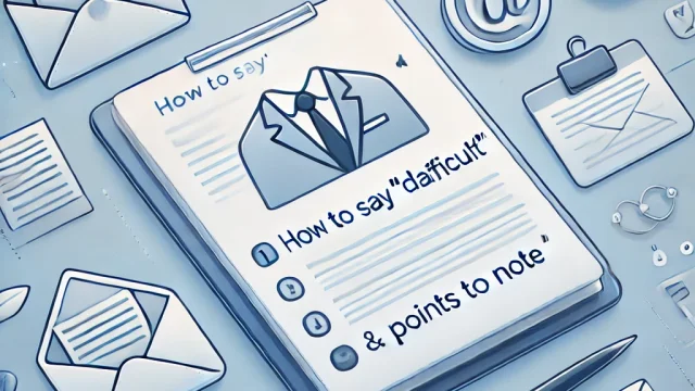 How to say difficult in business emails Examples and points to note