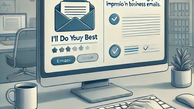 I'll do my best Tips for improving your impression in business emails