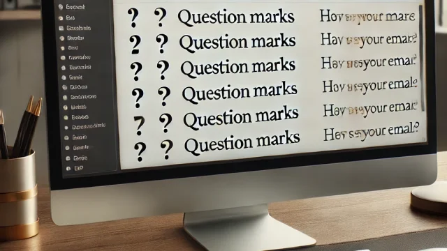 Situations where you should avoid using question marks in business emails and how to use them