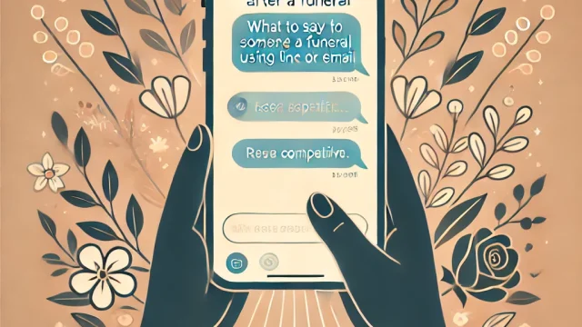 What to say to someone after a funeral using LINE or email