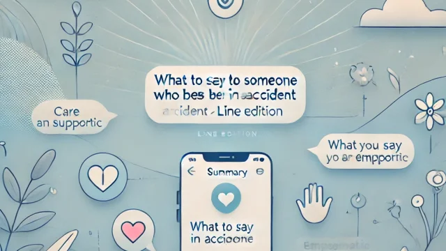 Summary What to say to someone who has been in an accident [LINE Edition]