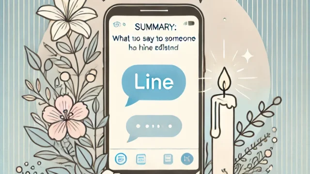 Summary What to say to someone whose husband has passed away [LINE Edition]