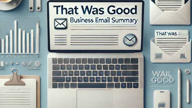 That was good business email summary