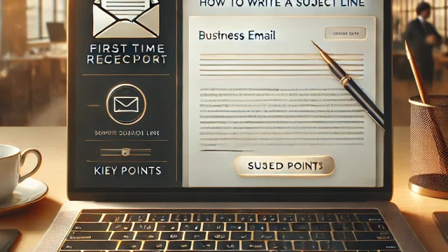 [Business email] First time recipient How to write a subject line and key point