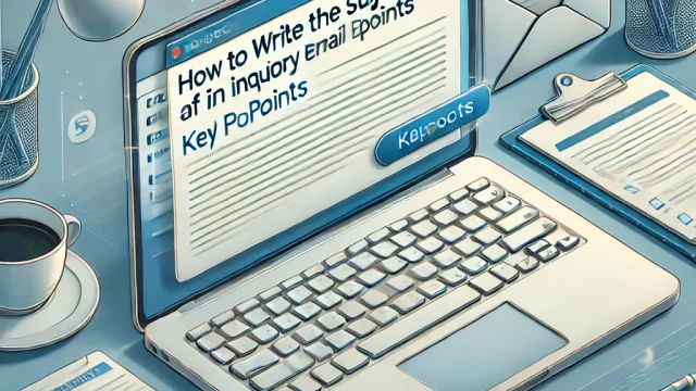 How to write the subject line of an inquiry email and key points