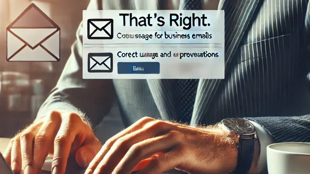 “That’s right.” Correct usage and precautions for business emails